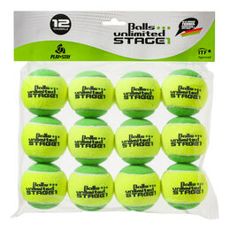 Palline Da Tennis Balls Unlimited Stage 1 grün - 12er Beutel